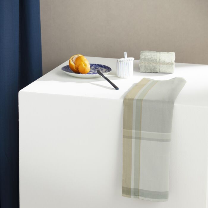 DDDDD Madras küchentuch 50x55cm creme (6 stück)