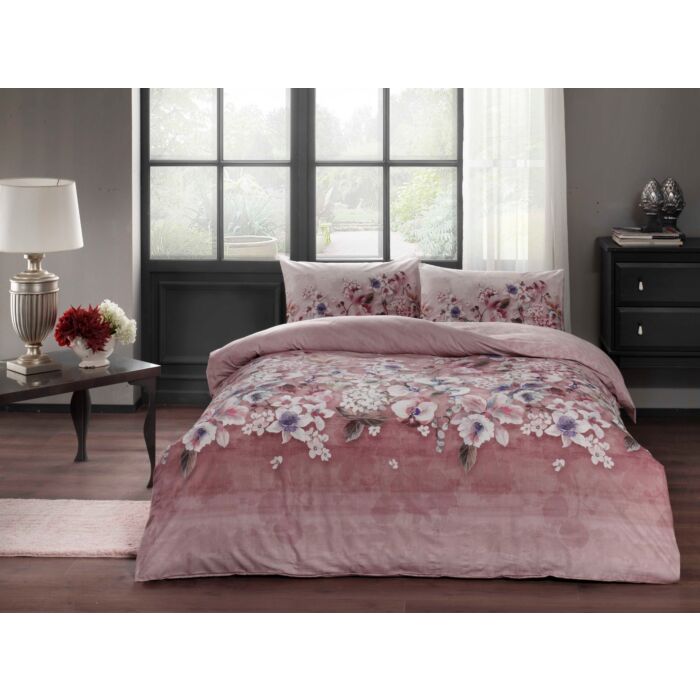 Liza renforce bettwäsche-set 200x220cm gedroogde rosa