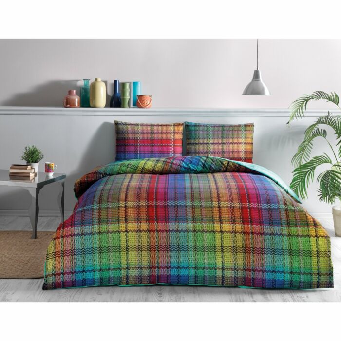 Colorful renforce antibakterielle bettwäsche-set 200x220cm mehrfarbig