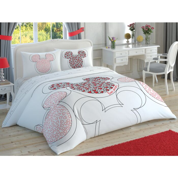 Disney Home - Love Micky Maus Glow renforce bettwäsche-set 200x220cm (lizenziert)
