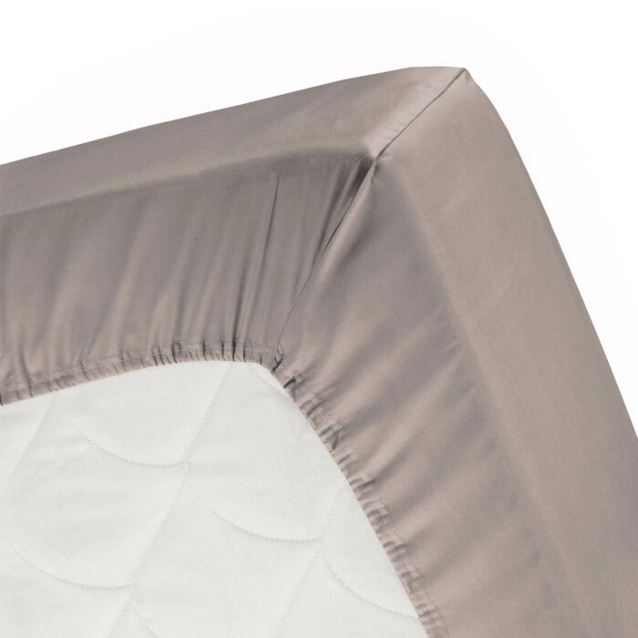 Cinderella Morning spannbettlaken 140x200/210cm flanell taupe (bis 30cm)
