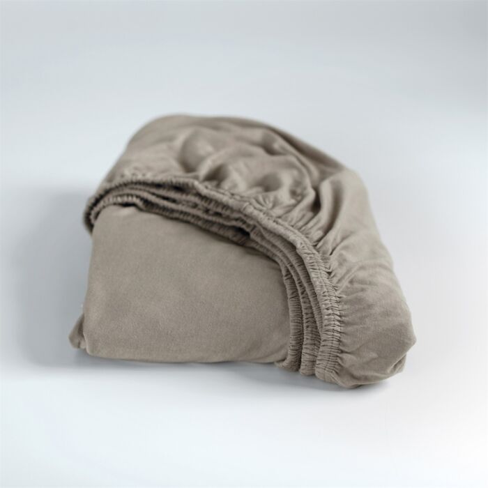 Cinderella spannbettlaken 70x200cm jersey taupe (bis 25cm)