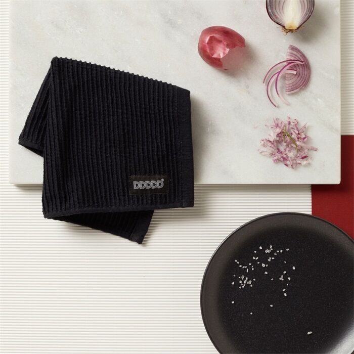 DDDDD Basic UNI spültuch 30x30cm schwarz (4 stück)
