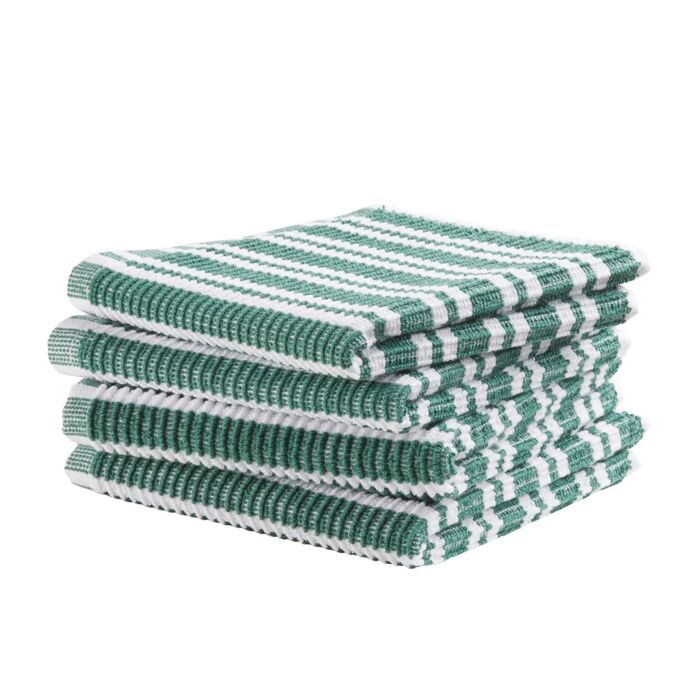 DDDDD Classic Stripe spültuch 30x30cm grün (4 stück)