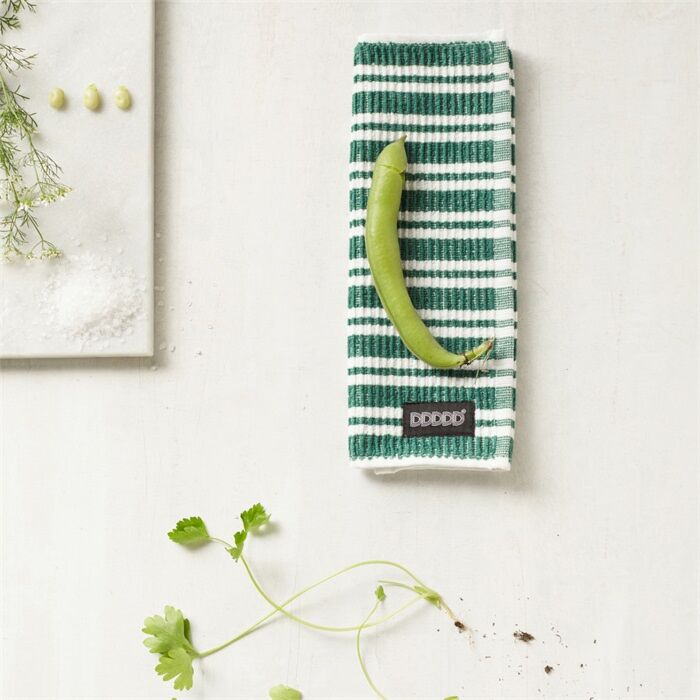 DDDDD Classic Stripe spültuch 30x30cm grün (4 stück)