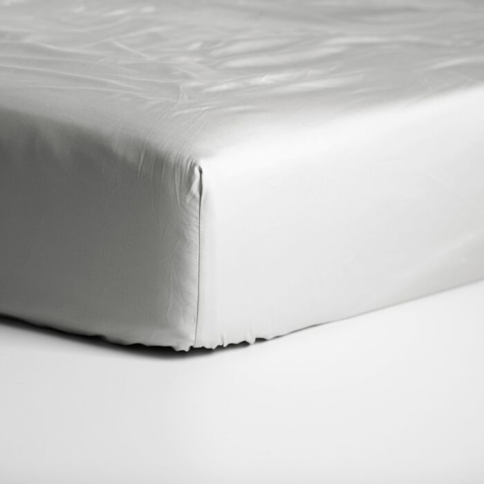 Cinderella Sundays spannbettlaken 200x210cm satin hellgrau (bis 25cm)