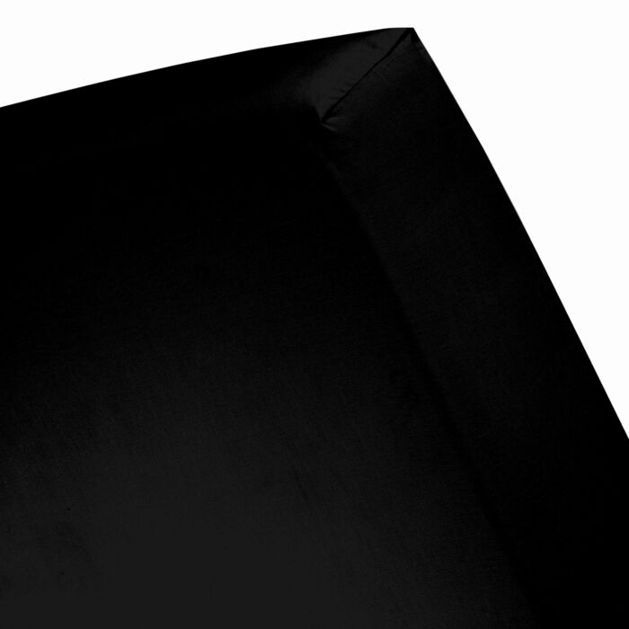 Cinderella Sundays spannbettlaken 90x210cm satin schwarz (bis 25cm)