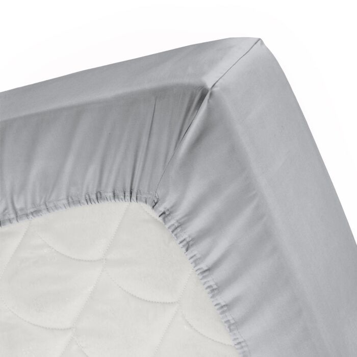 Cinderella Morning spannbettlaken 180x200/210cm flanell hellgrau (bis 30cm)