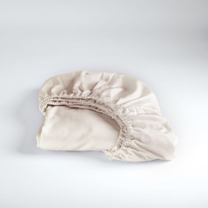 Cinderella Sundays spannbettlaken 90x210cm satin helle sandfarbe (bis 25cm)
