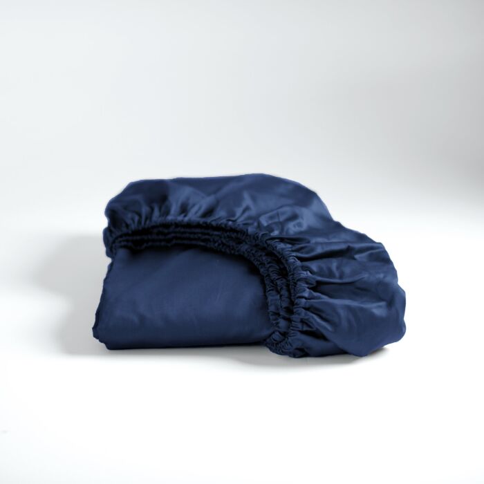 Cinderella Sundays spannbettlaken 160x210cm satin navy (bis 25cm)