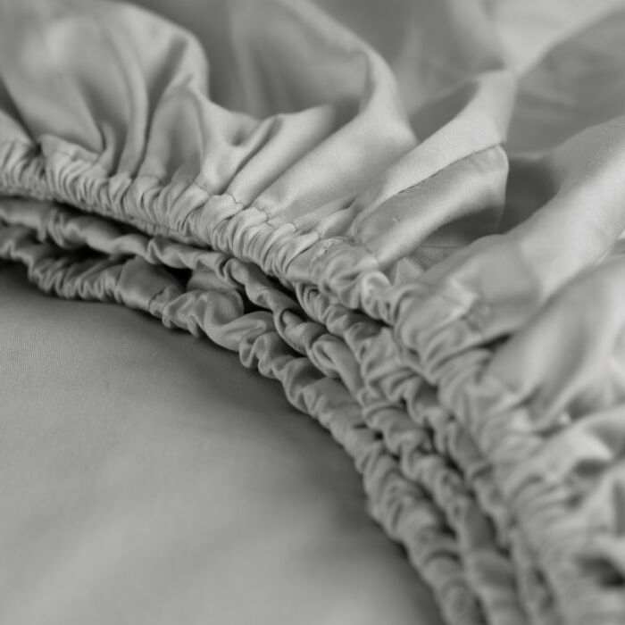 Cinderella Sundays single splittopper spannbettlaken 200x220cm satin hellgrau (bis 15cm)