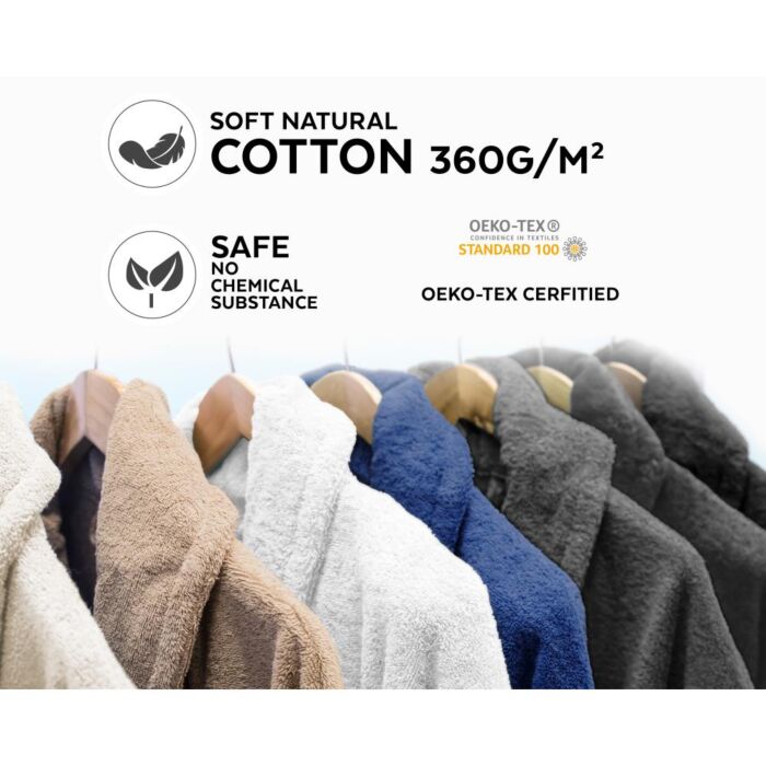 Soft Terry badjas L/XL wit
