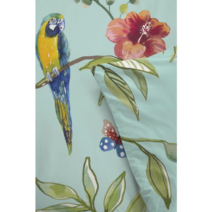 Bird Garden bettwäsche 155x220cm aquablau