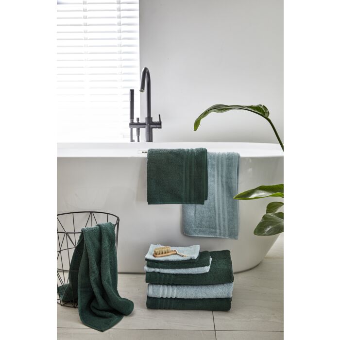 Bath Basics waschlappen/waschhandschuh 16x21cm meeresblau (4 stück)