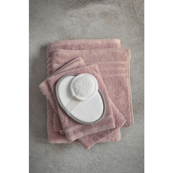 Bath Basics waschlappen/waschhandschuh 16x21cm altrosa (4 stück)