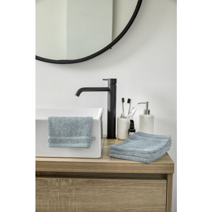 Bath Basics waschlappen/waschhandschuh 16x21cm meeresblau (4 stück)