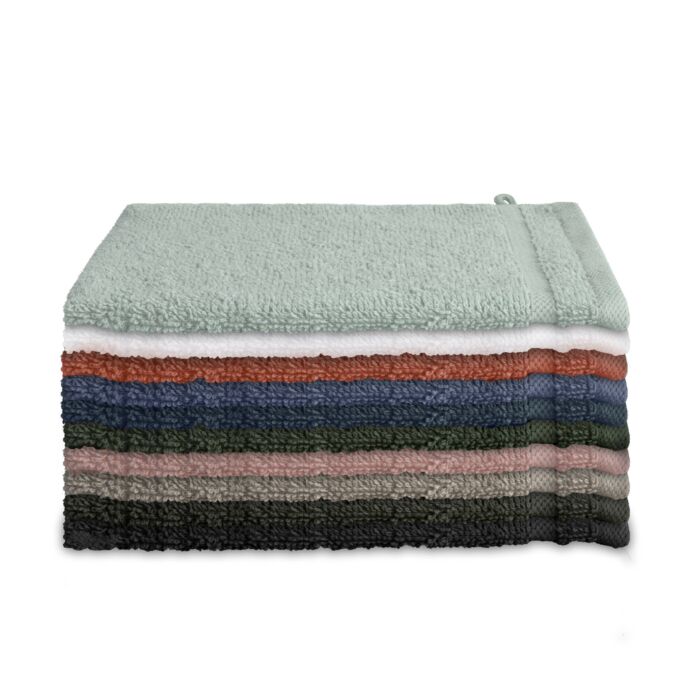 Bath Basics waschlappen/waschhandschuh 16x21cm dunkelblau (4 stück)