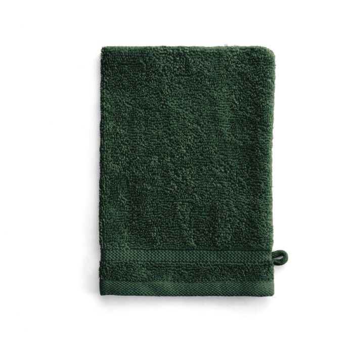 Bath Basics waschlappen/waschhandschuh 16x21cm dunkelgrün (4 stück)