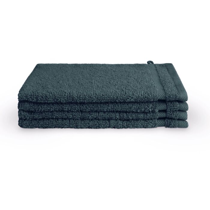 Bath Basics waschlappen/waschhandschuh 16x21cm dunkelblau (4 stück)