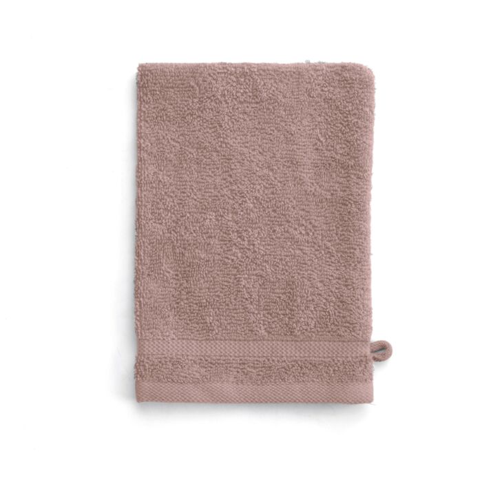 Bath Basics waschlappen/waschhandschuh 16x21cm altrosa (4 stück)