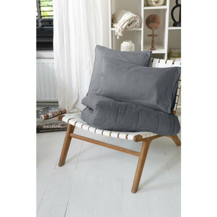 Luxury Touch dekokissen 45x45cm anthrazit