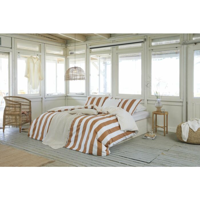 Classic Stripe bettwäsche 240x220cm cognac