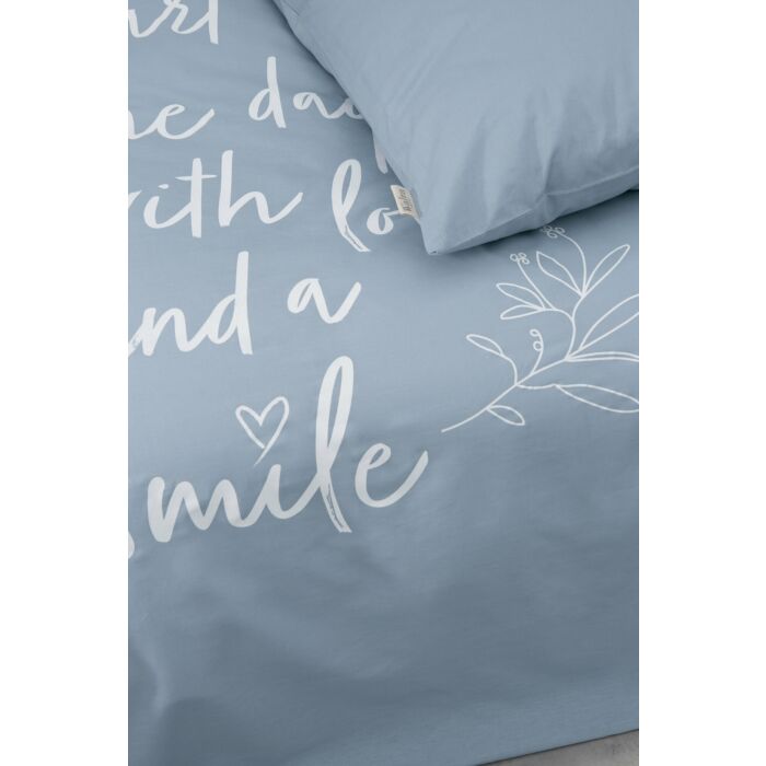 Smile weißh Love bettwäsche 200x220cm denim
