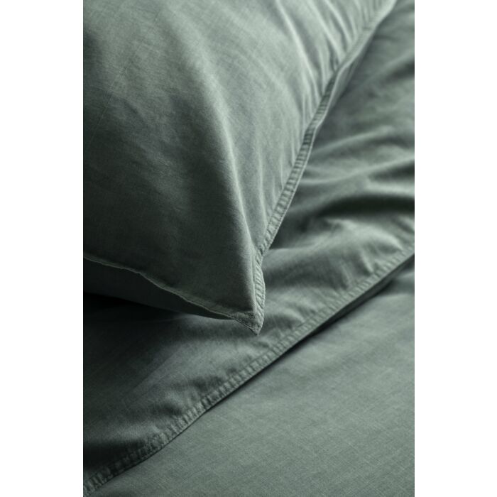 Vintage Cotton bettwäsche 140x220cm dunkelgrün