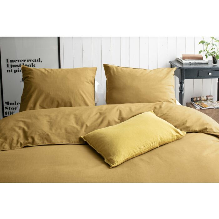Vintage Cotton bettwäsche 200x220cm honigsenf