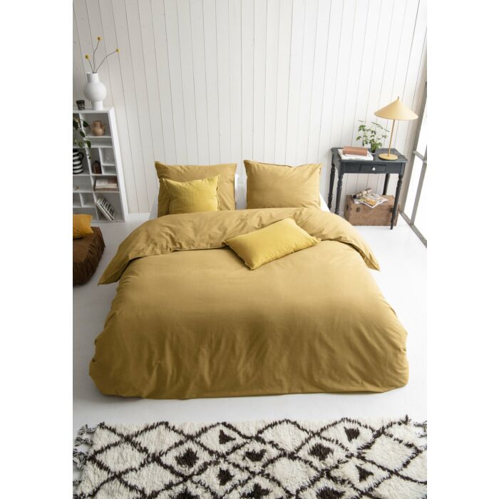 Vintage Cotton bettwäsche 200x220cm honigsenf