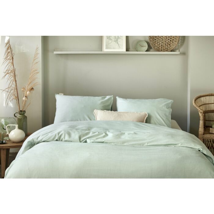 Vintage Cotton bettwäsche 240x220cm jade