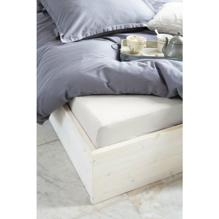 Crispy Cotton spannbettlaken 90x200cm sand