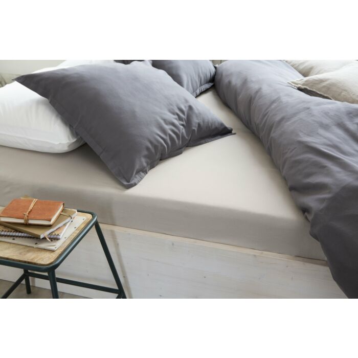 Crispy Cotton spannbettlaken 90x200cm sand