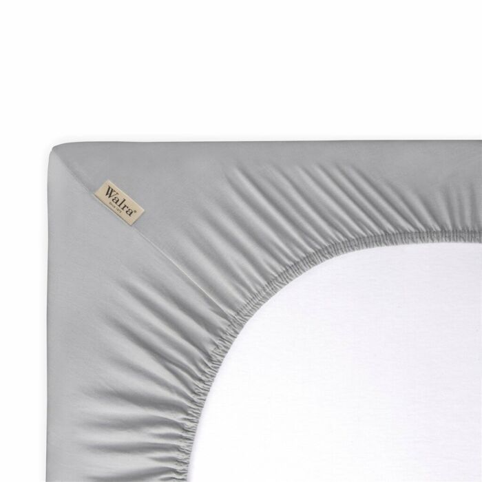 Jersey Stretch spannbettlaken 140x200/210cm grau