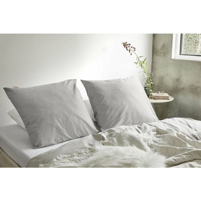 Crispy Cotton kissenbezug 80x80cm grau (2 stück)