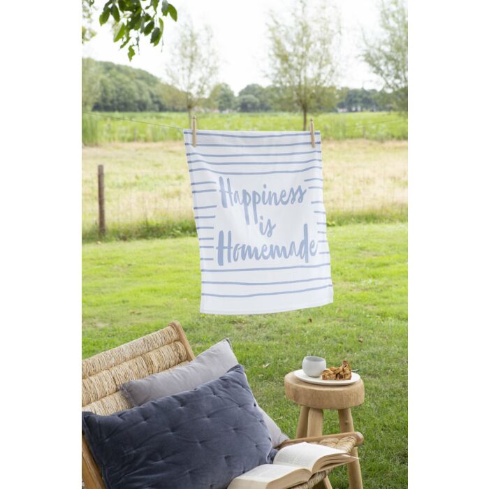 Dry weißh Happiness geschirrtuch 50x70cm denim