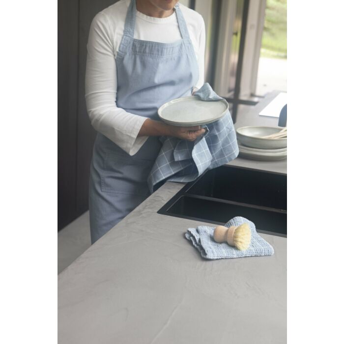 Cook weißh Happiness küchenschürze 75x90cm denim
