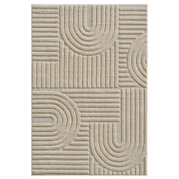 Art teppich hochflor rechteckig 160x230cm beige
