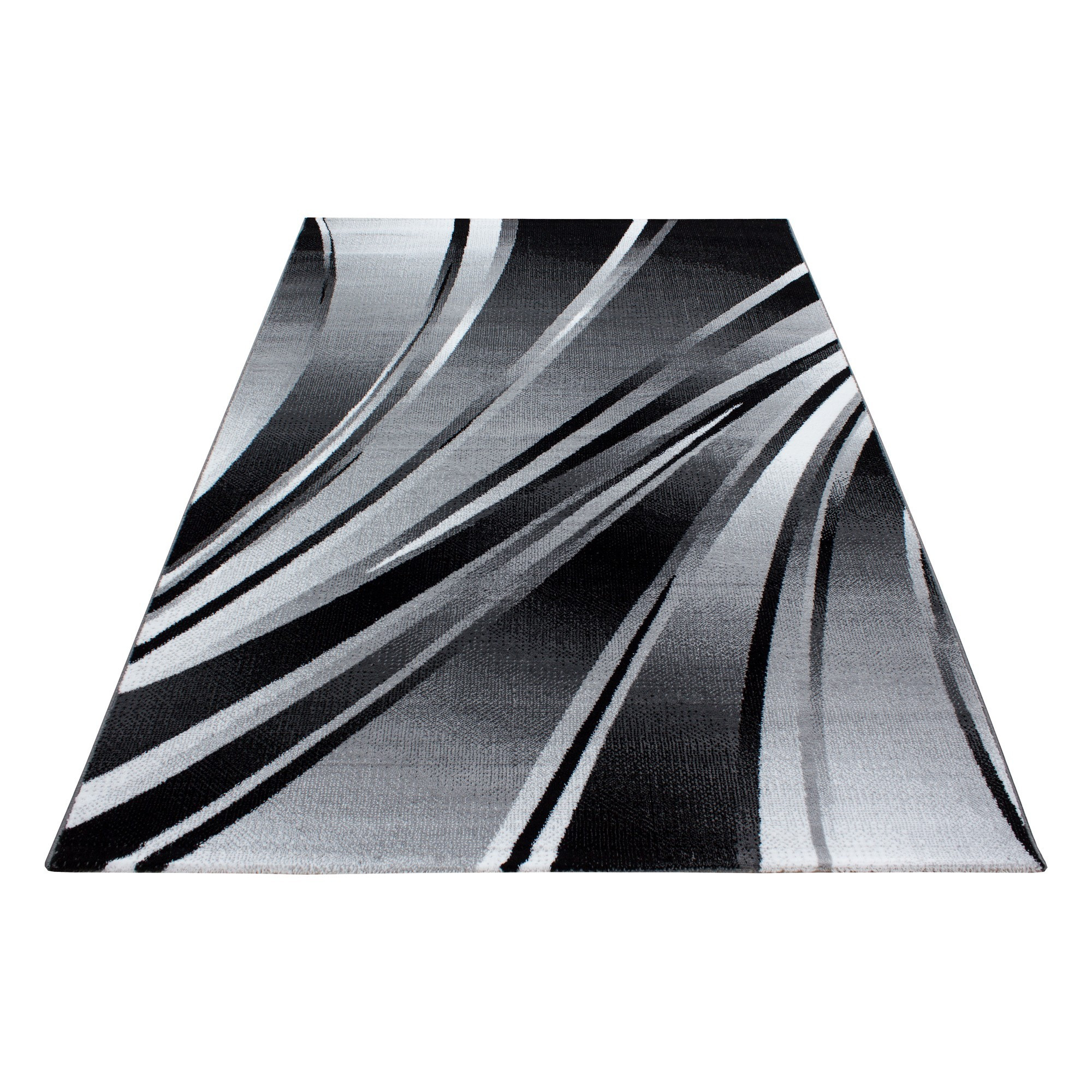 Parma Kristall teppich kurzflor rechteckig 80x150cm schwarz