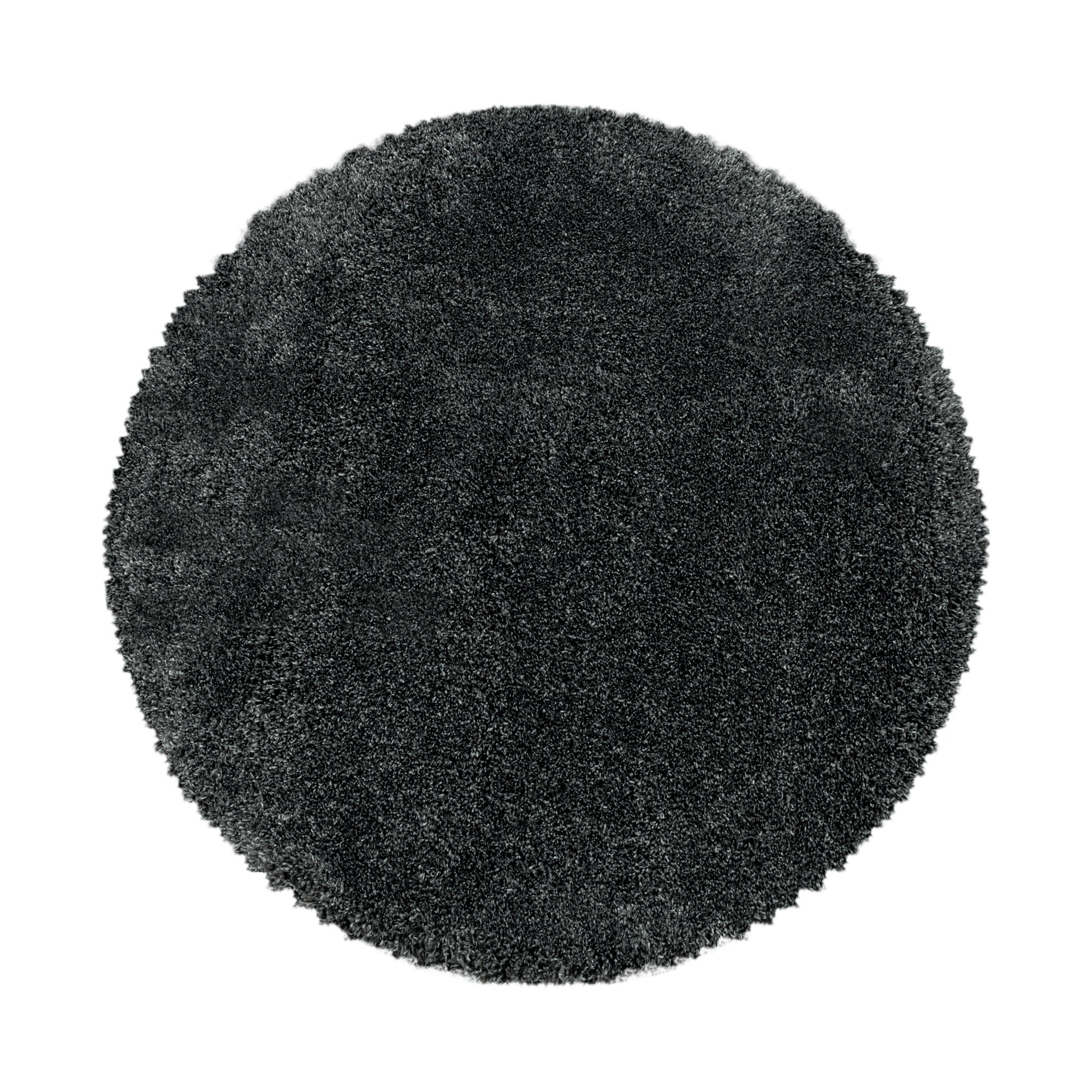 Fluffy Shaggy teppich hochflor rund Ø 120cm grau
