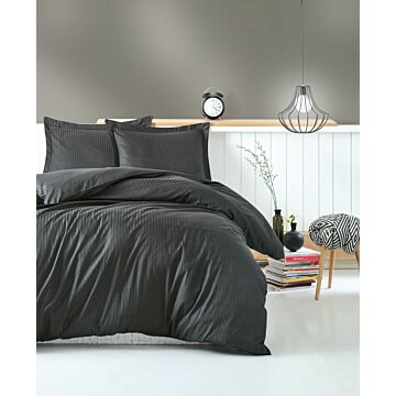 Elegant Stripe bettwäsche-set 200x220cm satin anthrazit