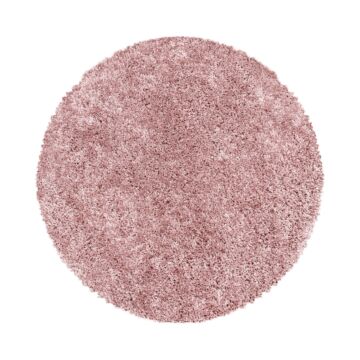 Sydney Shaggy teppich hochflor rund Ø 80cm rose