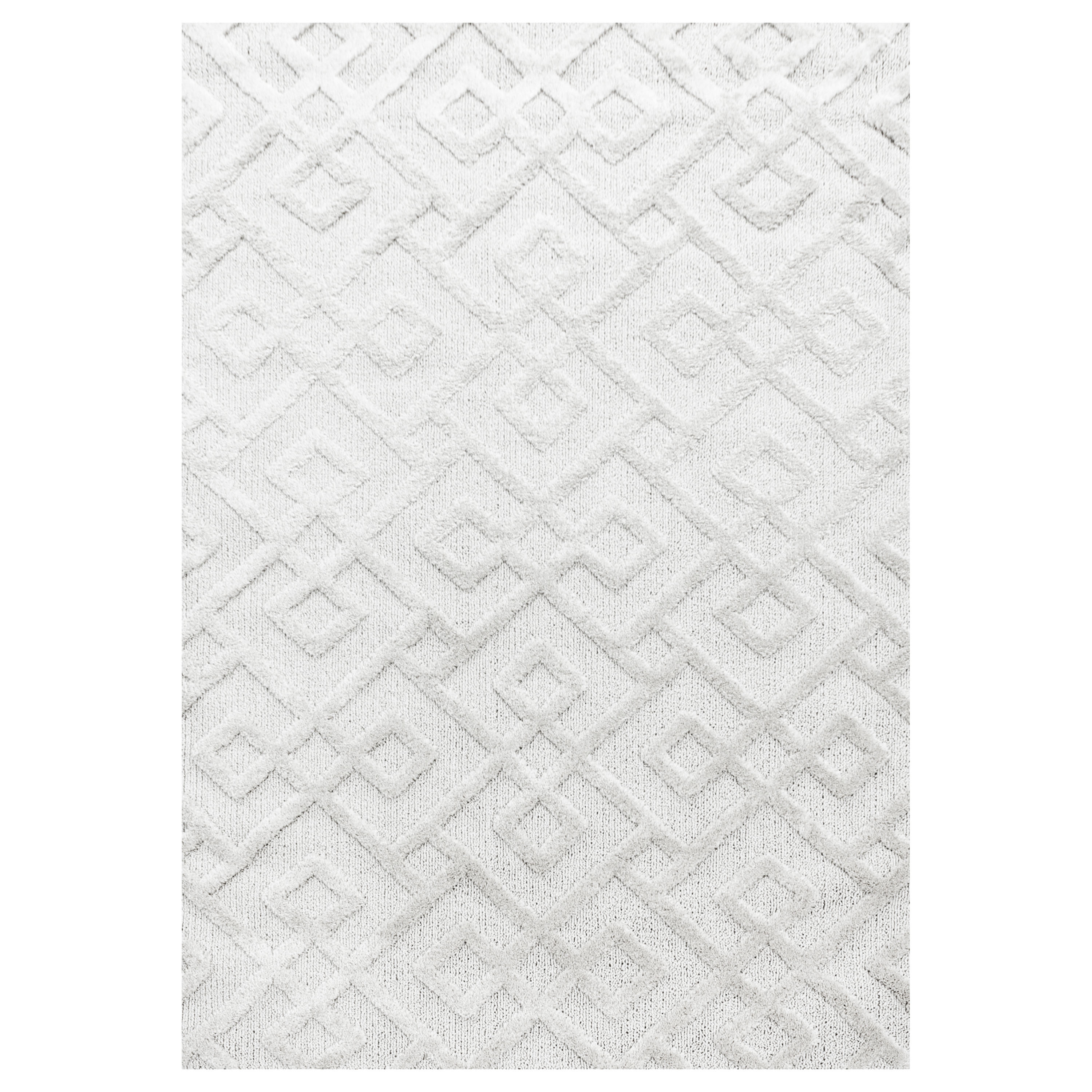 Pisa Square teppich hochflor rechteckig 60x110cm creme