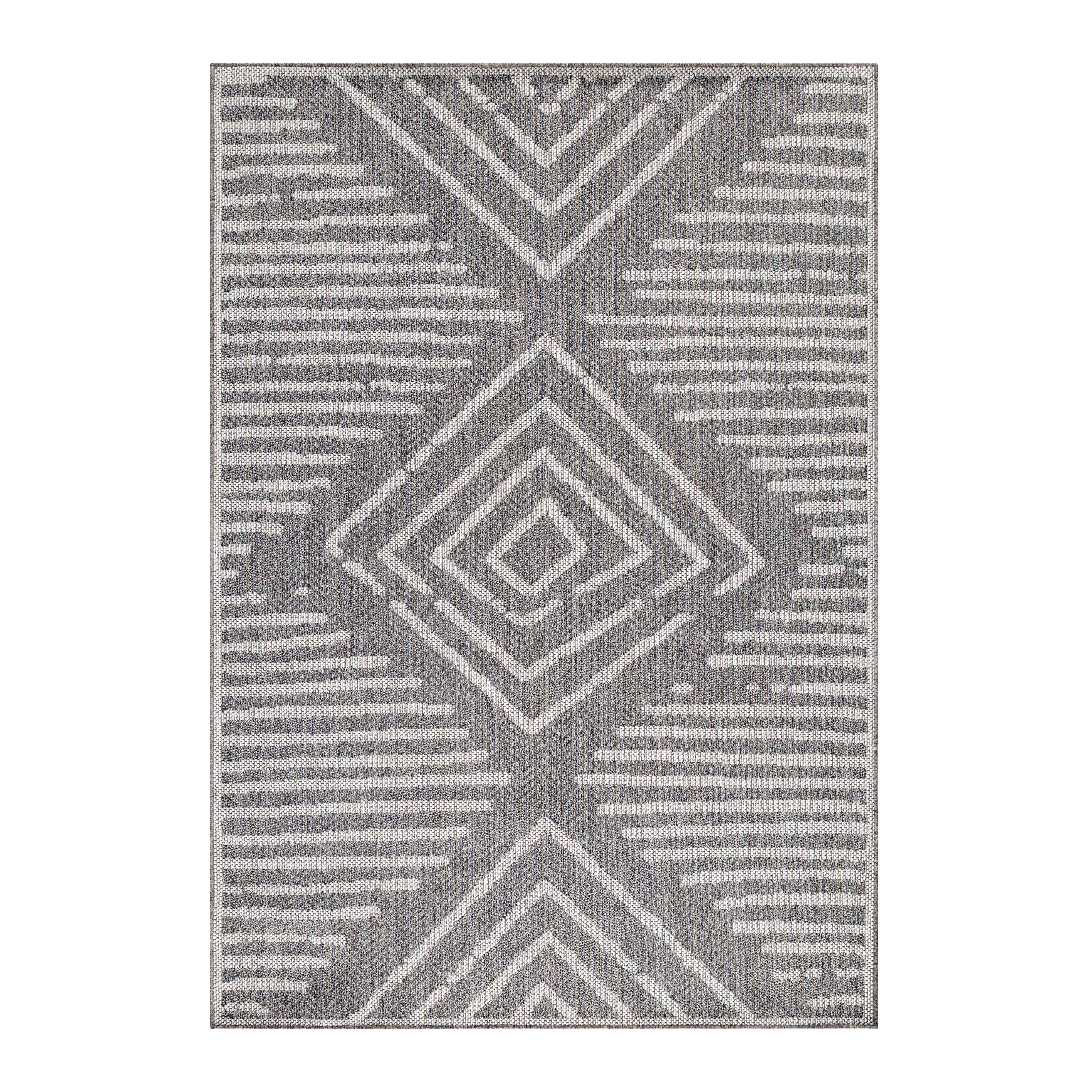Aruba Aim teppich indoor/outdoor flachgewebt läufer 80x250cm grau