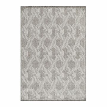 Aruba Weft teppich indoor/outdoor flachgewebt rechteckig 120x170cm grau
