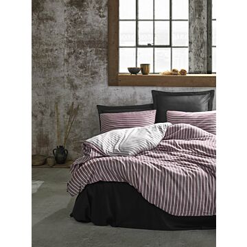 Bamboo bettwäsche-set 200x220cm satin bordeaux