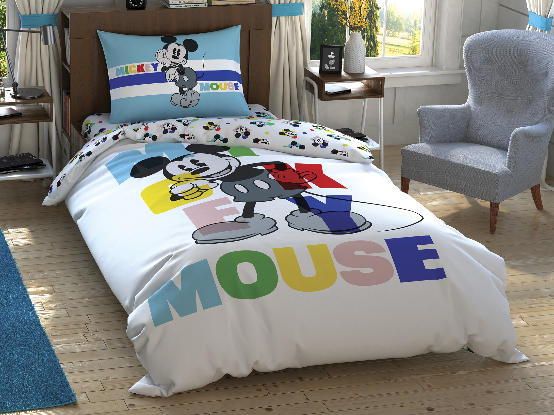 Disney Home - Micky Maus Colour Face kinder bettwäsche-set (lizenziert)