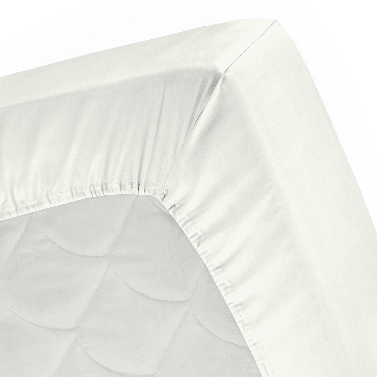 Cinderella Sundays spannbettlaken 90x200cm satin elfenbeinweiß (bis 25cm)