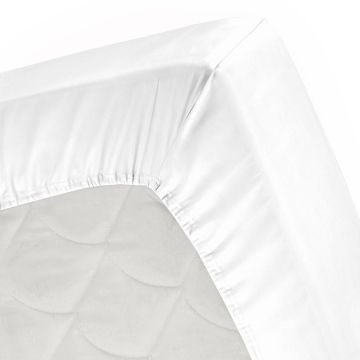 Cinderella Sundays spannbettlaken 90x210cm satin weiß (bis 25cm)