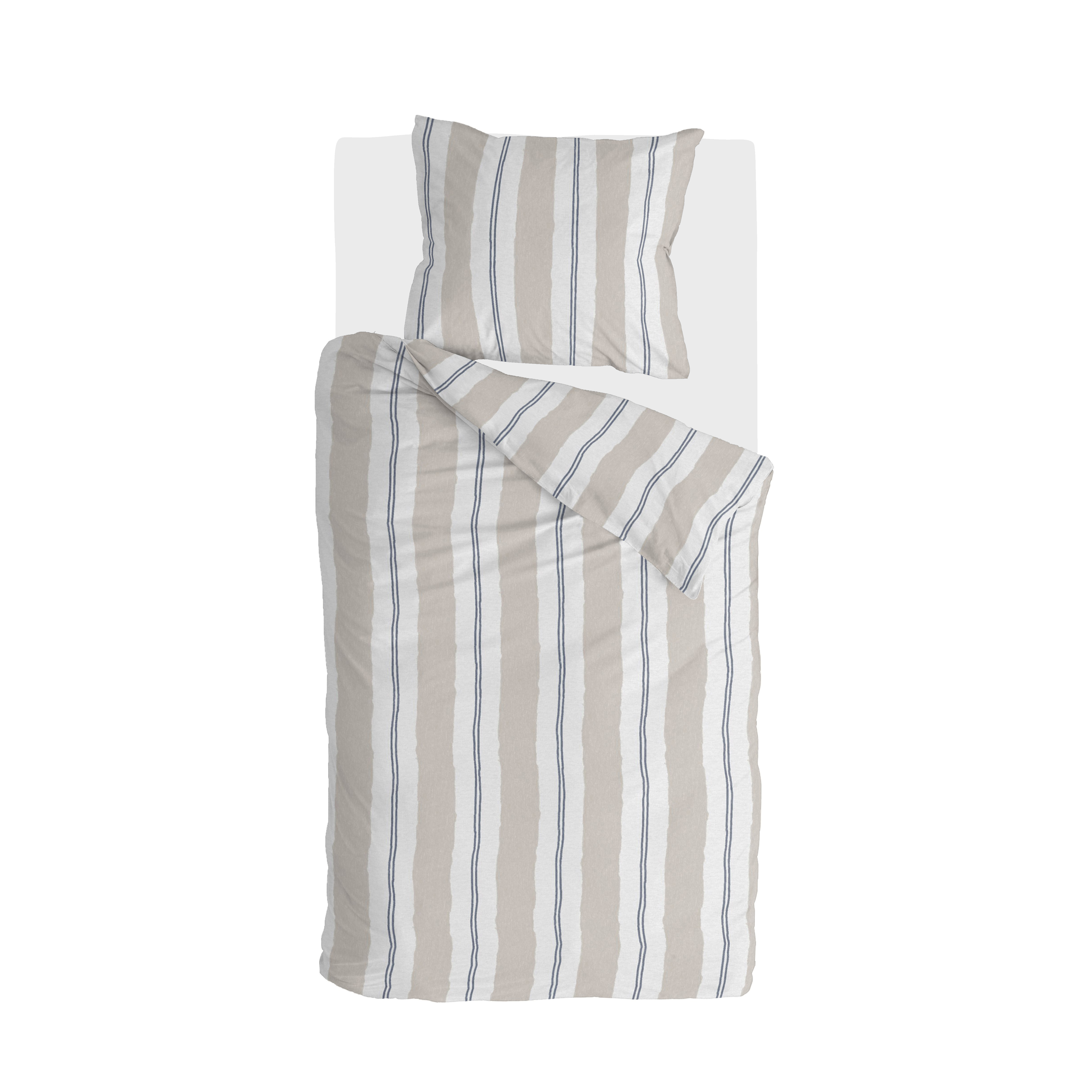 Remade Nautic Stripes bettwäsche 155x220cm sand
